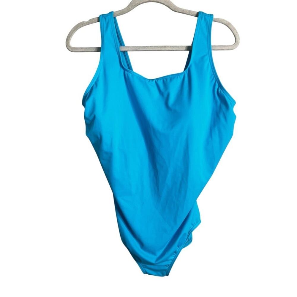 Lands' End Women's Plus Size 16W Blue One-Piece Swimsuit